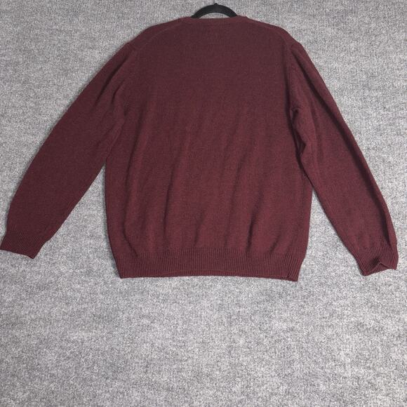 Club Room Sweater Men’s XL Burgundy Red Wool Blend Pullover Classic Warm - Picture 3 of 11